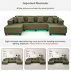 Whisen 130" Sectional Sofa, Modern U-Shaped Sectional Sofa, Upholstered Couch with 6 Pillows - 3 of 4