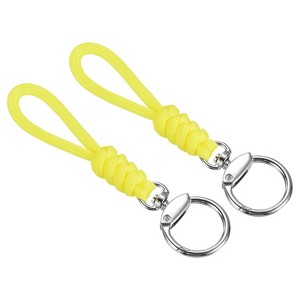 Unique Bargains Braided Wrist ID Cards Keychain Wallets Badge Lanyard with Hook 2 Pcs - 1 of 4