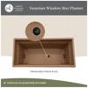The HC Companies 24-Inch Venetian Window Planter Box with Drain Plug, Sandstone - 3 of 4