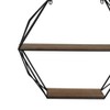 Sagebrook Home Metal Wood Floating Wall Shelves, Storage and Display, Decorative Wall Shelf Organization - 4 of 4
