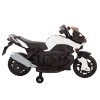 Toy Time Kids Motorcycle - Electric Ride-On with Training Wheels and Reverse Function - White and Black - 4 of 4