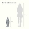 LuxenHome 30.5" LuxenHome Virgin Mary Statue, 30.5'' Gray Religious Blessed Mother Garden Statue, Indoor Outdoor Sculptures for Yard, Patio Decor - 3 of 4