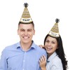 Big Dot of Happiness Pop, Fizz, Clink! Cone Party Hats - 2025 New Year's Eve Resolution Cone Party Hat for Kids and Adults - Set of 8 (Standard Size) - 2 of 4