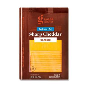 Reduced Fat Sharp Cheddar Deli Sliced Cheese - 8oz/12 slices - Good & Gather™