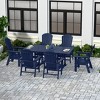 WestinTrends 7 Piece Outdoor Patio Dining Table and Adirondack Armchair Set - 2 of 3