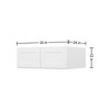 HOMLUX Easy-DIY 36 in W x 24 in D in Shaker White Ready to Assemble Wall Refrigerator Kitchen Cabinet with 2 Doors - 3 of 4