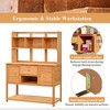 Whisen Solid Fir Wood Potting Bench with Hutch, Drawer & Adjustable Shelves, Outdoor Garden Workstation for Backyard Planting - 4 of 4