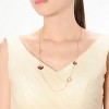 Guili Rose Gold Plated Purple Cubic Zirconia Charm Necklace, a captivating and vibrant design that adds a touch of color and brilliance. - 3 of 3