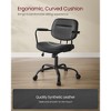 Office Computer Chair PU Surface Easy Clean Height Adjustable Comfortable Backrest and Curved Seat - 3 of 4