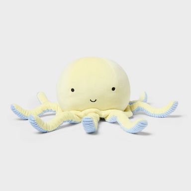 Jellyfish Weighted Plush Kids' Throw Pillow Yellow - Pillowfort™