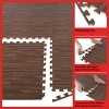 EVA Foam Floor Tiles 6-Pack - 24 SQFT Woodgrain Puzzle Mats for Floor - Interlocking Foam Tiles for Family Room or Gym Flooring by Stalwart (Dark) - 4 of 4