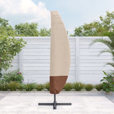 Sonkuki Umbrella Covers Rainproof for Offset Hanging Cantilever Umbrellas 600D UV Resistant Parasol Covers (Fits 9ft-11ft)
