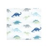 Hudson Baby Cotton Poly Flannel Receiving Blankets Bundle, Soft Teal Dino, One Size - 3 of 4