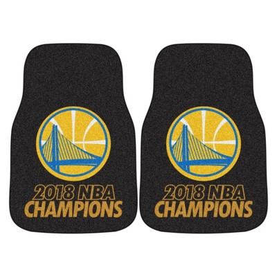 NBA Golden State Warriors Carpet Car Mat Set - 2pc