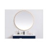 Elegant Lighting Pier 30x36 inch LED Mirror with Adjustable Color Temperature 3000K/4200K/6400K in Brass - 2 of 4