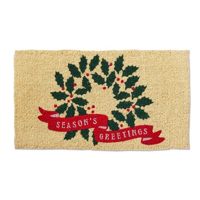 tag Season'S Greeting Wreath Coir Mat
