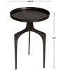Uttermost Modern Global Accent Table – Antique Bronze Cast Aluminum Design - 3 of 4