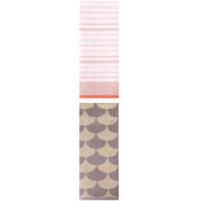 REGALWOVEN Cotton Absorbent Soft Decorative Hand Towel for Bathroom 13" x 29"/13" x 27" 2 Pcs