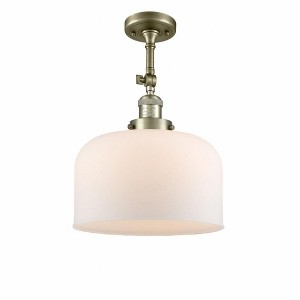 Bell - 1 Light Semi-Flush Mount In Industrial Style-16 Inches Tall and 12 Inches Wide - 1 of 1
