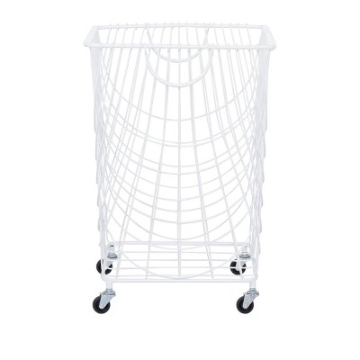 French Country Iron Storage Cart White - Olivia & May