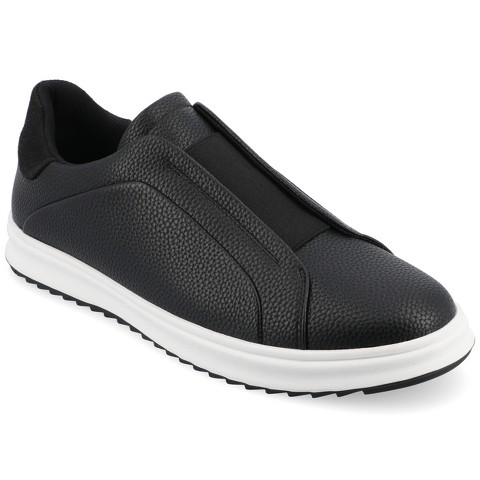 Vance Co. Vance Mens Matteo Medium and Wide Width Slip-on Sneaker, Black 13W