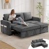 Vipbear 81" Sleeper Sofa Bed, 2 in 1 Pull Out Couch with Reversible Storage Chaise - 3 of 4