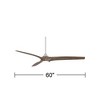 60" Casa Vieja Padera Modern Indoor Outdoor Ceiling Fan with Dimmable LED Light Remote Brushed Nickel Light Wood Damp Rated for Patio Exterior House - 4 of 4