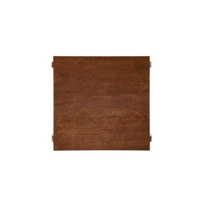 Versatile Becci Walnut End Table with Dual Open Shelves
