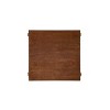 18" Becci Accent Table Walnut Finish - Acme Furniture: Square Design, Wood Veneer Top, Open Shelf Storage - 3 of 4