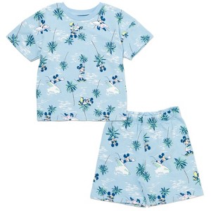 Disney Mickey Mouse Lion King Toy Story Cars French Terry T-Shirt and Shorts Outfit Set Little Kid to Big Kid - 1 of 4