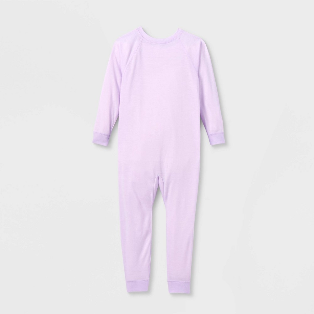 size 5T Toddlers' Adaptive Reversible Pajama Jumpsuit - Cat & Jack Lilac 5T, Purple