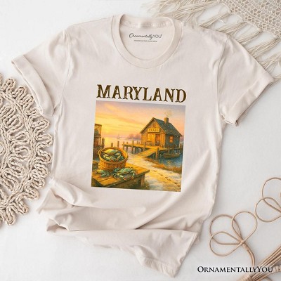 Coastal Maryland State Crabbing T-Shirt, Chesapeake Bay Fishing Heritage Tee and Travel Souvenir | OrnamentallyYou