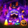 Fun Little Toys 7.3FT Halloween Decorations - Outdoor Inflatable Pumpkin Photo Frame with Candies, Built-in LEDs for Blow Up Decor - 4 of 4