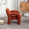 SEYNAR Modern Teddy Upholstered Accent Chair with Tubular Multifunctional Legs for Living Room - 3 of 4