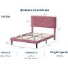 Velvet Bed Frame, Upholstered Platform Bed with Button Tufted Headboard & Under-Bed Storage Space, Sturdy Wooden Slats Support, No Box Spring Needed - 2 of 4