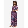 Roaman's Women's Plus Size Flutter-Sleeve Crinkle Maxi Dress - image 4 of 4