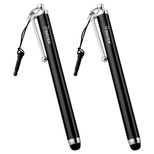 Insten 2 Pack Universal Touchscreen Stylus Pen Compatible with iPad, iPhone, Chromebook, Tablet, Samsung, Touch Screens, Black - 1 of 4