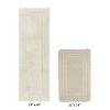 Lilly Crochet Collection 100% Cotton Tufted Reversible 2-Piece Bath Rug Set – Super Absorbent, Machine Washable Bathroom Mats with Crochet Pattern - 2 of 4
