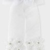 Shear Floral Bow Hair Barrette - A New Day™ White - 3 of 3