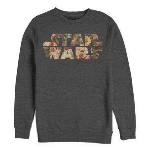 Men's Star Wars Floral Print Logo Sweatshirt - 1 of 3