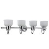 Chloe Lighting Lucie Industrial-Style 4 Light Chrome Finish Bath Vanity Wall Fixture White Frosted Prismatic Glass 34" Wide - 4 of 4