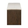 Leland Accent Bench with Lower Shelf Brown - Madison Park: Upholstered, Contemporary Style, Entryway Furniture - 4 of 4