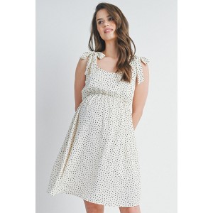 polka dot empire waist dress Tropical Floral Print Skater Dress main image 0
