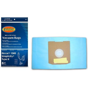 Riccar 1500 and Simplicty Type H Canisters Micro Filtration Vacuum Cleaner Dust Bags 6 Bags - 1 of 4