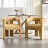 2PC Modern Chenille Upholstered Armchair, Solid Wood Frame Lounge Chair for Living Room or Bedroom - Coolbibila - 2 of 4