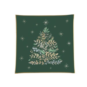 Gallerie II Emerald Christmas Tree Slump Glass Platter - 1 of 4