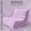 Modern Accent Chair for Living Room – Comfy Upholstered Armchair with High-Density Cushion – Chair for Bedroom, Apartment Seating - Teddy Pink - 3 of 4