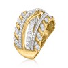 Ross-Simons 0.75 ct. t.w. Diamond Multi-Row Twist Ring in 14kt 2-Tone Gold - 3 of 4