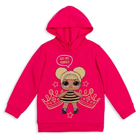 L.o.l. Surprise! Queen Bee Big Girls Fleece Pullover Hoodie Pink 14-16 ...