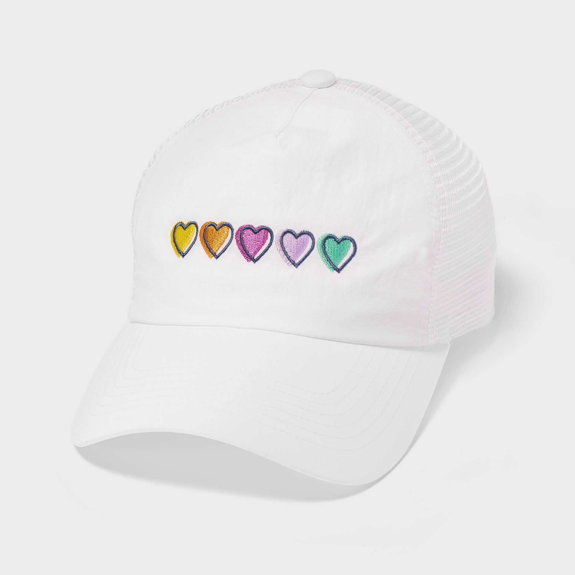 Adult Disco Hearts Wave Embroidered Baseball Hat White - Roller Rabbit x Target